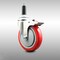 Service Caster 5 Inch 316SS Red Poly Swivel 7/8 Inch Expanding Stem Caster Lock Brake SCC SCC-SS316TTLEX20S514-PPUB-RED-78 - alternate 1